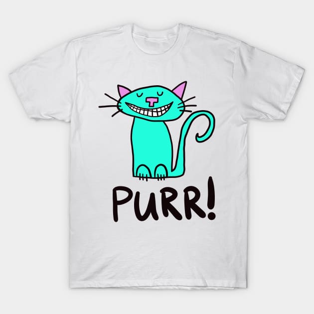 Purr Cheshire Cat T-Shirt by ThomaeArt